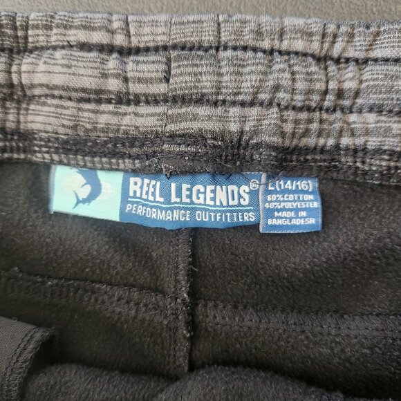 Reel Legends Sweatpants Joggers Black Gray Youth Boys Large 14/16 Pockets EUC - Picture 10 of 13